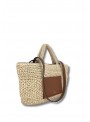 Shoping Martina K, de rafia con doble asa. 8605