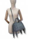 Bolso Martina K, de serraje con flecos. 6235