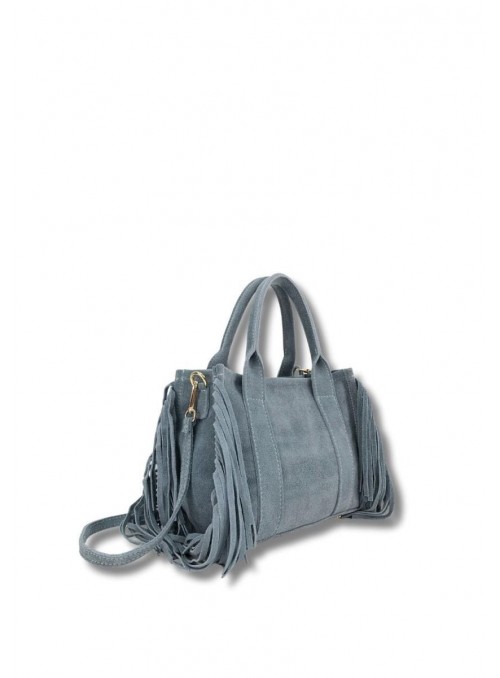 Bolso Martina K, de serraje con flecos. 6235