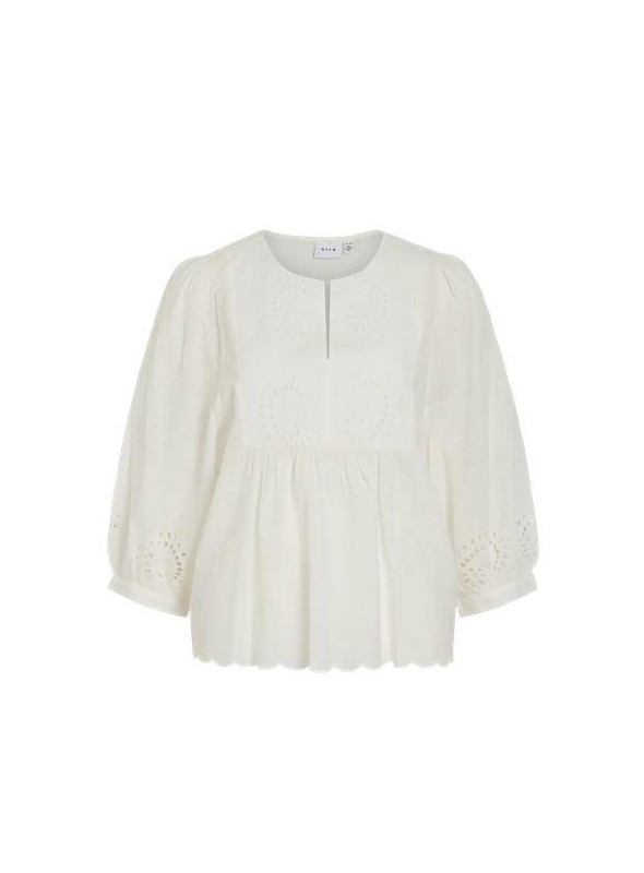Blusa Vila, de algodòn con bordados. 14114371 Vimariga