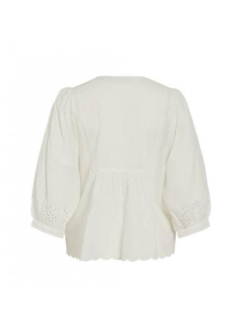 Blusa Vila, de algodòn con bordados. 14114371 Vimariga