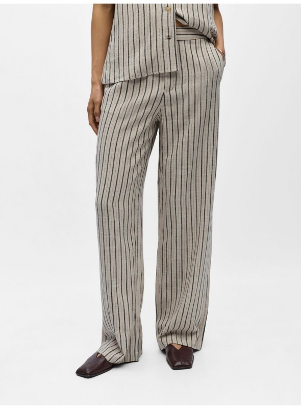 Pantalòn Object, de viscosa con lino. 23044609 Objsanne