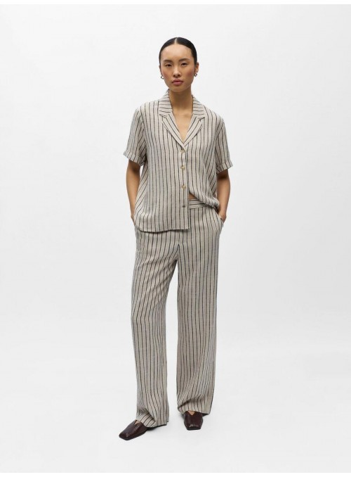 Pantalòn Object, de viscosa con lino. 23044609 Objsanne