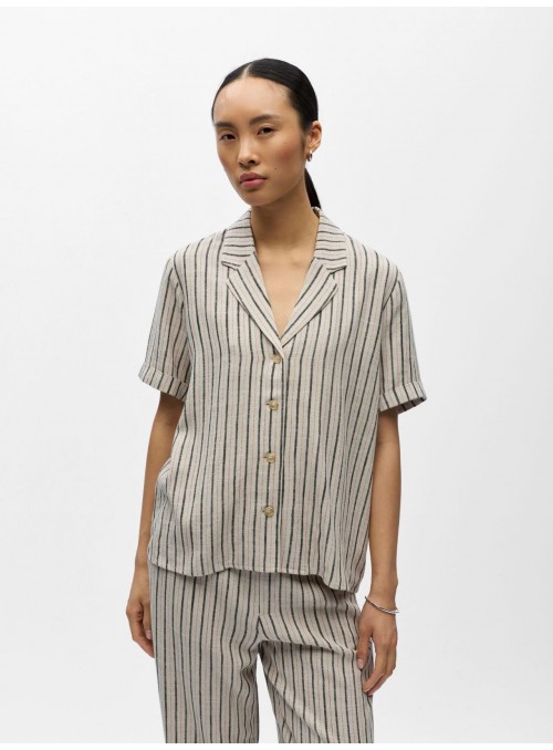 Blusa Object, de viscosa con lino. 23046486 Objsanne