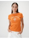 Camiseta Grace & Mila, naranja con print. Wrenley