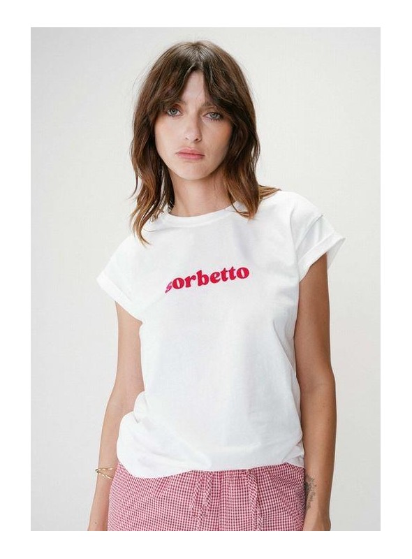 Camiseta Grace & Mila, de algodòn con texto, Pistachio o Sorbetto
