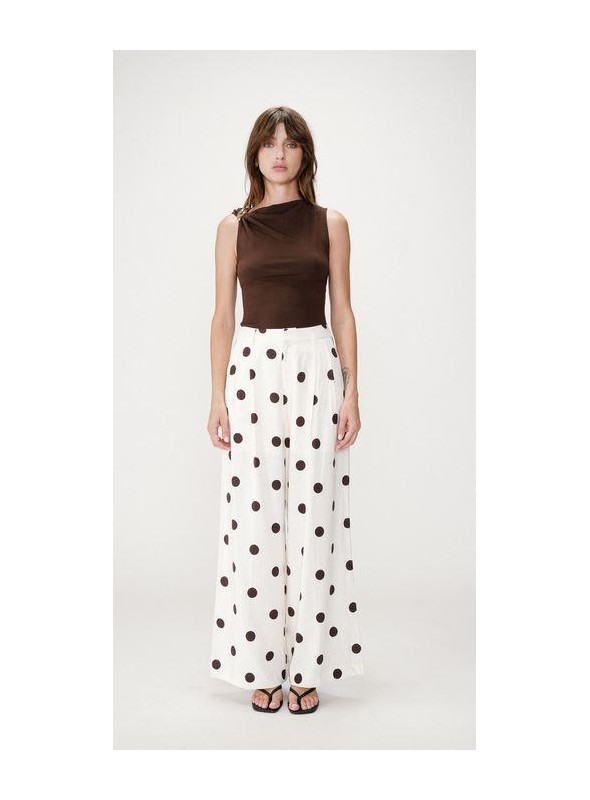Pantalòn Grace & Mila, de lunares marrones. Wynell