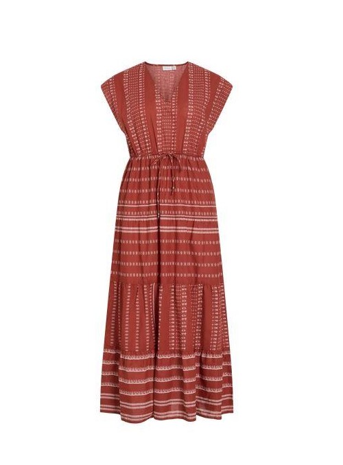 Vestido Vila, de paneles con estampado a contraste. 14116294 Visavila