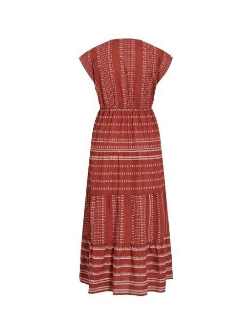 Vestido Vila, de paneles con estampado a contraste. 14116294 Visavila