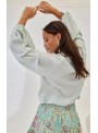 Blusa Nekane, en color menta. Seneca