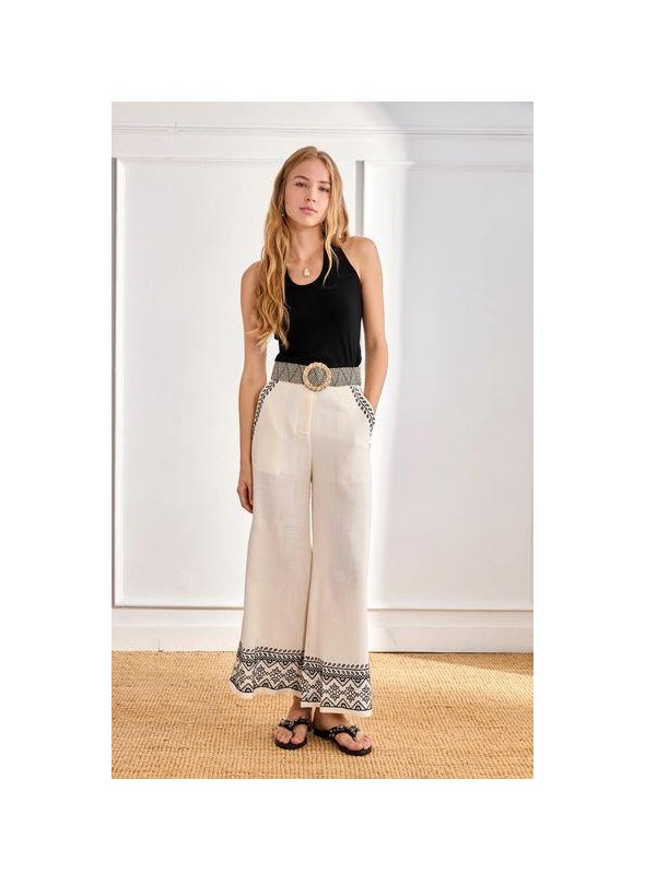 Pantalòn de Nekane, de lino con viscosa. Arsi
