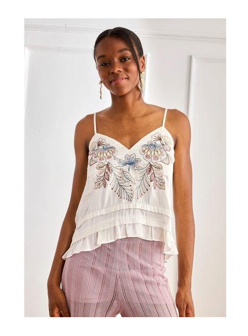 Top Nekane, detirantes con bordados. Inxia