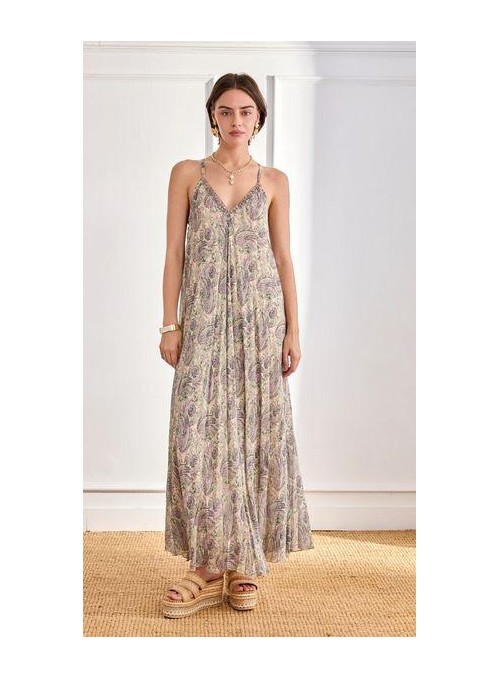 Vestido Nekane, largo estampado. Kamran