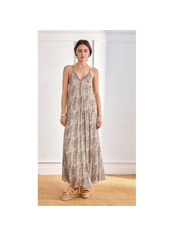 Vestido Nekane, largo estampado. Kamran