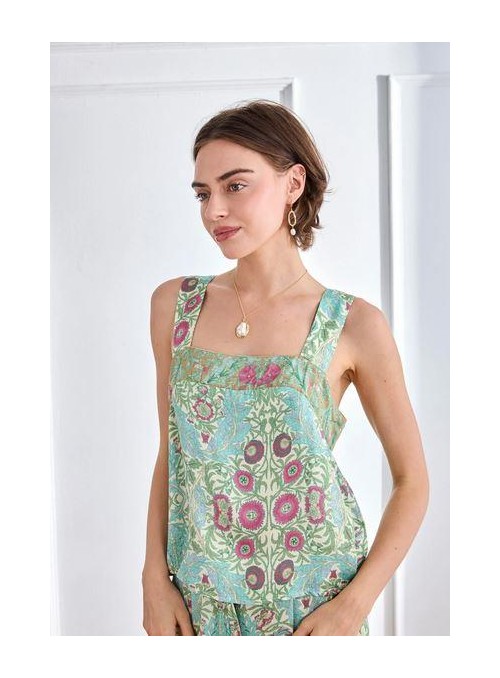 Top Nekane, estampado floral. Krini