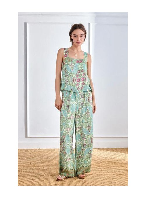 Pantalòn de Nekane, estampado floral. Luno