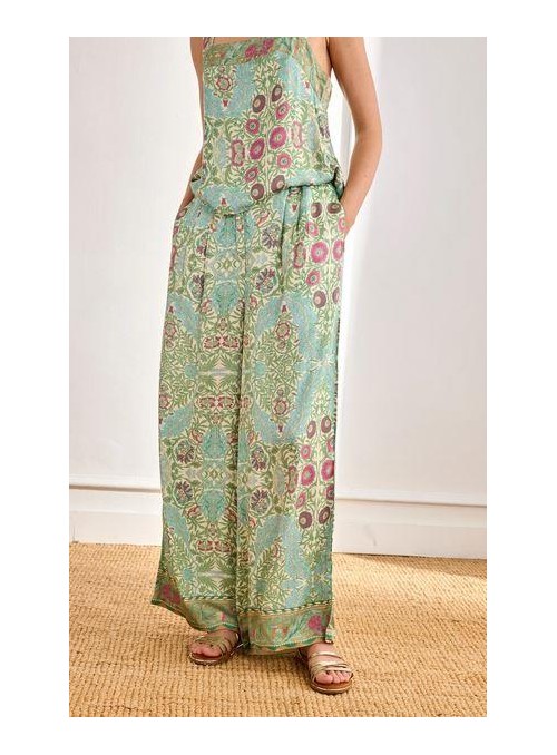 Pantalòn de Nekane, estampado floral. Luno