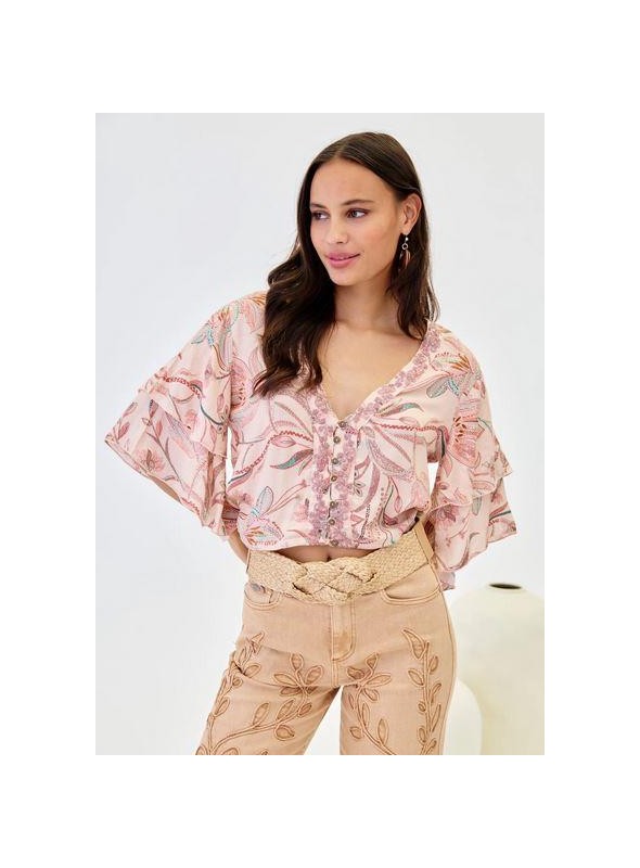 Blusa Nekane, de viscosa estampada. Maya