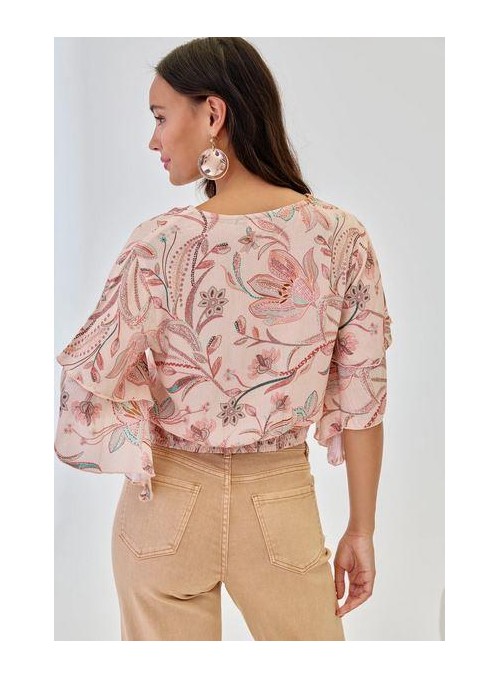 Blusa Nekane, de viscosa estampada. Maya