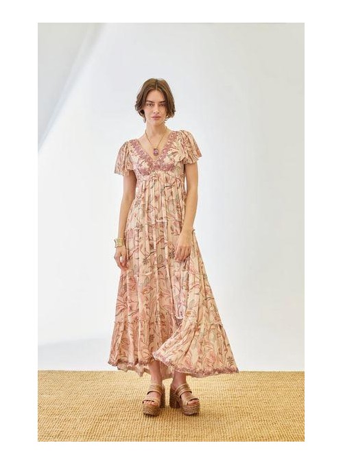 Vestido Nekane, de gasa estampada. Rika