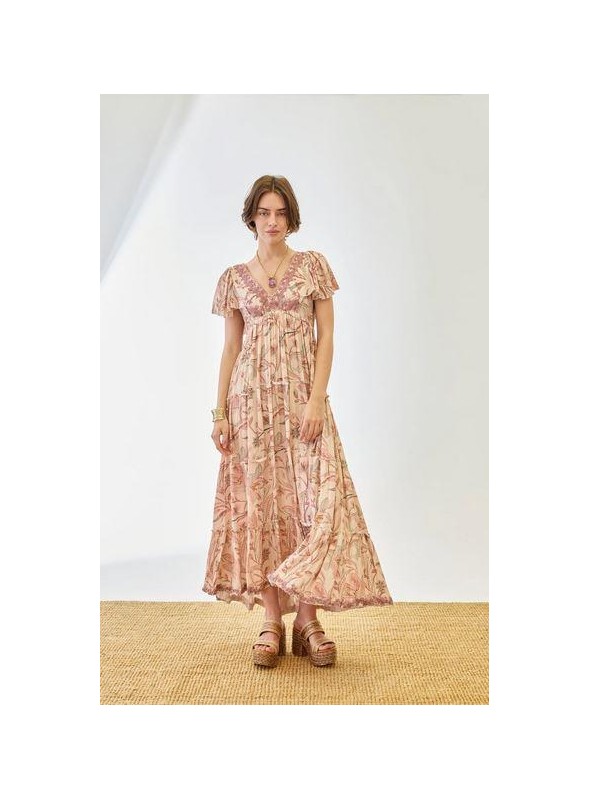 Vestido Nekane, de gasa estampada. Rika