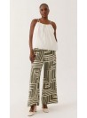 Pantalòn Art Love, de viscosa estampada. Olisia