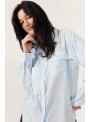 Blusa Art Love, camisera en celeste. Aresia