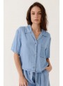 Blusa Art Love, de tencell en celeste. Arwenn