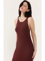 Vestido Art Love, de punto en marròn. Cedrane
