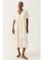 Vestido Art Love, vaporoso en beige. Delaine