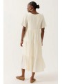 Vestido Art Love, vaporoso en beige. Delaine