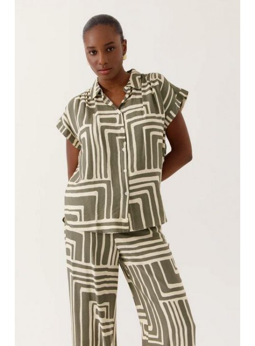 Blusa Art Love, de viscosa estampada. Laurence