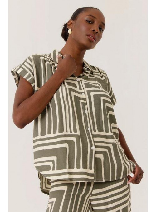 Blusa Art Love, de viscosa estampada. Laurence