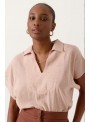 Blusa Art Love, de algodòn en rosa. Cassara