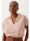 Blusa Art Love, de algodòn en rosa. Cassara