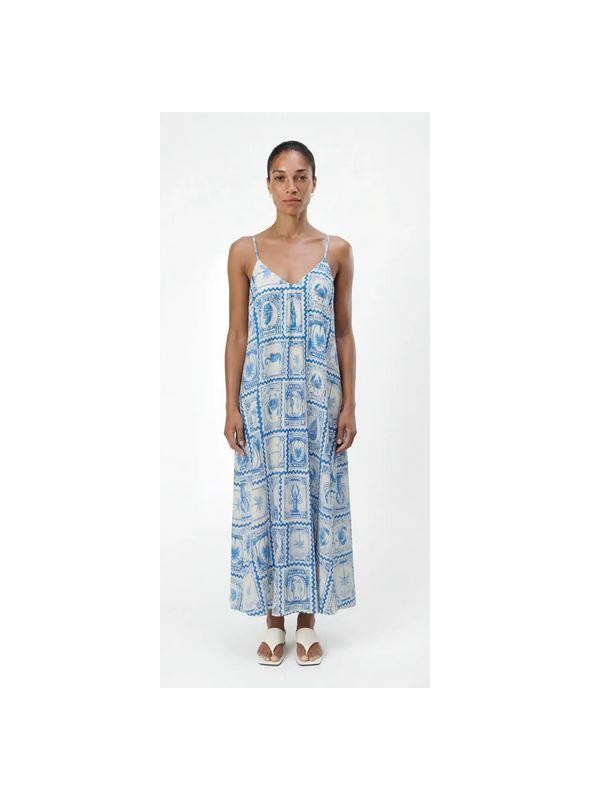 Vestido Object, de visacosa estampada. Objvima