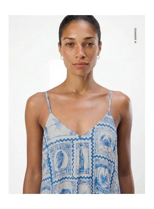 Vestido Object, de visacosa estampada. Objvima