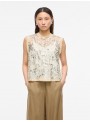 Top Vila Rouge, con lentejuelas en beige. 14114662 Rouleona