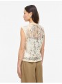 Top Vila Rouge, con lentejuelas en beige. 14114662 Rouleona
