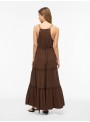 Vestido Vila, de gasa en marrón. 14115573 Vilomanja