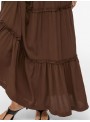 Vestido Vila, de gasa en marrón. 14115573 Vilomanja