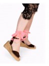 Alpargata Star Love, en chocolate con lazo. Cisne13