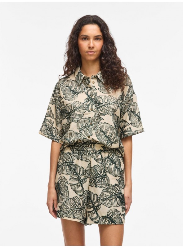 Camisa Vila, de tejido con bordados. 14113659 Viflura