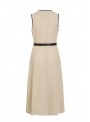 Vestido Vila, en beige con ribete negro. 14117415 Vijasmine