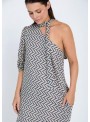 Vestido Skatie, de viscosa asimétrico. S05v125