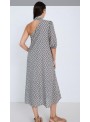 Vestido Skatie, de viscosa asimétrico. S05v125