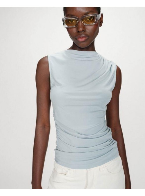 Top Grace &amp; Mila, de viscosa con drapeado. Valley