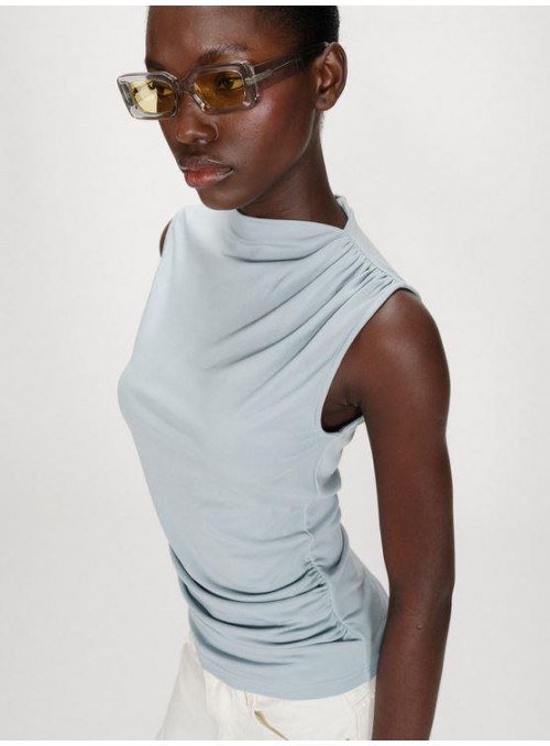 Top Grace &amp; Mila, de viscosa con drapeado. Valley