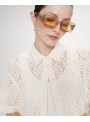 Camisa Grace & Mila, de encaje en beige.Vendell