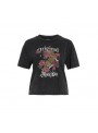 Camiseta Vila, con texto y animal print. 14113486 Vimesula